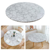 Maxbell Round Vinyl Fitted Tablecloth Waterproof with Flannel Backing Table Cover