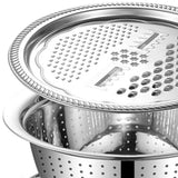 Maxbell Stainless Steel Grater Basin Kit 3 in 1 Multifunctional Salad Bowl 26cm