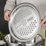 Maxbell Stainless Steel Grater Basin Kit 3 in 1 Multifunctional Salad Bowl 26cm