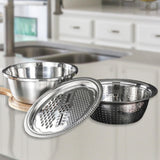 Maxbell Stainless Steel Grater Basin Kit 3 in 1 Multifunctional Salad Bowl 26cm