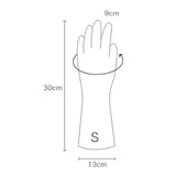 Maxbell PVC Household Gloves Long Sleeve Non Slip for Bathroom Toilet Cleaning S