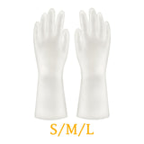 Maxbell PVC Household Gloves Long Sleeve Non Slip for Bathroom Toilet Cleaning S