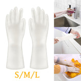 Maxbell PVC Household Gloves Long Sleeve Non Slip for Bathroom Toilet Cleaning S