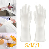 Maxbell PVC Household Gloves Long Sleeve Non Slip for Bathroom Toilet Cleaning S