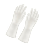 Maxbell PVC Household Gloves Long Sleeve Non Slip for Bathroom Toilet Cleaning S