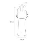 Maxbell PVC Household Gloves Long Sleeve Non Slip for Bathroom Toilet Cleaning L