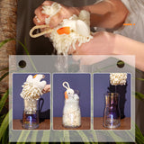 Maxbell Chenille Soft Hanging Hand Towels Cute Opp Texture Package for Home Kitchen white