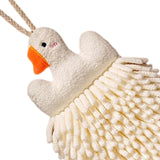 Maxbell Chenille Soft Hanging Hand Towels Cute Opp Texture Package for Home Kitchen white