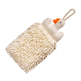 Maxbell Chenille Soft Hanging Hand Towels Cute Opp Texture Package for Home Kitchen white