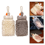 Maxbell Chenille Soft Hanging Hand Towels Cute Opp Texture Package for Home Kitchen white