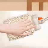 Maxbell Chenille Soft Hanging Hand Towels Cute Opp Texture Package for Home Kitchen white