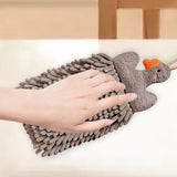 Maxbell Chenille Soft Hanging Hand Towels Cute Opp Texture Package for Home Kitchen Grey