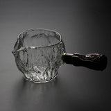 Maxbell Glass Fairness Cup Stovetop with Wooden Handle Tea Sea Household for Cha Hai C