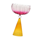 Maxbell Romantic Drinking Glasses Colorful Wine Glass for Pudding Iced Tea Orange