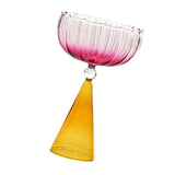 Maxbell Romantic Drinking Glasses Colorful Wine Glass for Pudding Iced Tea Orange