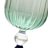 Maxbell Romantic Drinking Glasses Colorful Wine Glass for Pudding Iced Tea Blue