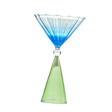 Maxbell Romantic Drinking Glasses Colorful Wine Glass for Pudding Iced Tea Green