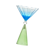 Maxbell Romantic Drinking Glasses Colorful Wine Glass for Pudding Iced Tea Green