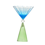 Maxbell Romantic Drinking Glasses Colorful Wine Glass for Pudding Iced Tea Green