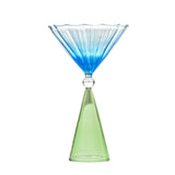 Maxbell Romantic Drinking Glasses Colorful Wine Glass for Pudding Iced Tea Green