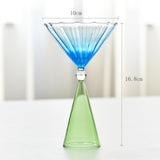 Maxbell Romantic Drinking Glasses Colorful Wine Glass for Pudding Iced Tea Green