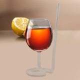 Maxbell juice Cup Goblet with Drinking Tube Straw for Wedding Home Decoration 300ml