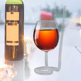 Maxbell juice Cup Goblet with Drinking Tube Straw for Wedding Home Decoration 300ml