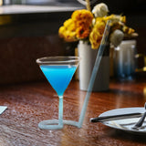 Maxbell juice Cup Goblet with Drinking Tube Straw for Wedding Home Decoration 110ml