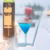 Maxbell juice Cup Goblet with Drinking Tube Straw for Wedding Home Decoration 110ml