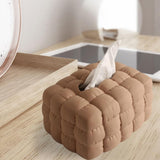 Maxbell Tissue Cover Tissue Dispenser Napkin Dispenser for Bathroom Decor Brown