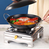 Maxbell Alcohol Stove with Lid Stainless for Camping Kitchenware Cooking Utensil