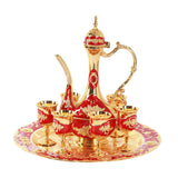 Maxbell Elegant Retro Wine Drinkware Utensil Set with Storage Tray for Holiday Party Style B
