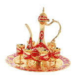 Maxbell Elegant Retro Wine Drinkware Utensil Set with Storage Tray for Holiday Party Style B