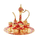 Maxbell Elegant Retro Wine Drinkware Utensil Set with Storage Tray for Holiday Party Style B
