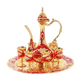 Maxbell Elegant Retro Wine Drinkware Utensil Set with Storage Tray for Holiday Party Style B