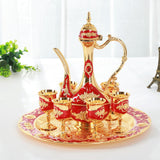 Maxbell Elegant Retro Wine Drinkware Utensil Set with Storage Tray for Holiday Party Style B