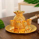 Maxbell 6 Pieces Metal Cup Flagon Goblet Kit Elegant High Performance Retro Premium
