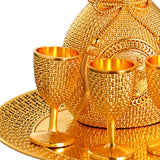 Maxbell 6 Pieces Metal Cup Flagon Goblet Kit Elegant High Performance Retro Premium