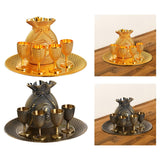 Maxbell 6 Pieces Metal Cup Flagon Goblet Kit Elegant High Performance Retro Premium