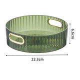 Maxbell Revolving Rotating Serving Tray Round for Living Room Bathroom Bedroom Green