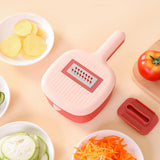 Maxbell Vegetable Chopper Versatility Manual Shreds Safe Handheld for Potato Onion pink