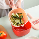 Maxbell Vegetable Chopper Versatility Manual Shreds Safe Handheld for Potato Onion pink