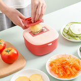 Maxbell Vegetable Chopper Versatility Manual Shreds Safe Handheld for Potato Onion pink