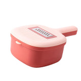Maxbell Vegetable Chopper Versatility Manual Shreds Safe Handheld for Potato Onion pink