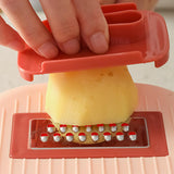 Maxbell Vegetable Chopper Versatility Manual Shreds Safe Handheld for Potato Onion pink
