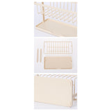 Maxbell Kitchen Sponge Holder Length Drainer with Drain Tray for Countertop  White