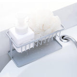 Maxbell Kitchen Sponge Holder Length Drainer with Drain Tray for Countertop  Gray