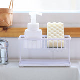 Maxbell Kitchen Sponge Holder Length Drainer with Drain Tray for Countertop  Gray