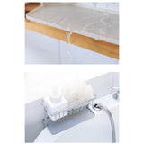 Maxbell Kitchen Sponge Holder Length Drainer with Drain Tray for Countertop  Gray