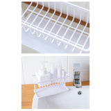 Maxbell Kitchen Sponge Holder Length Drainer with Drain Tray for Countertop  Gray